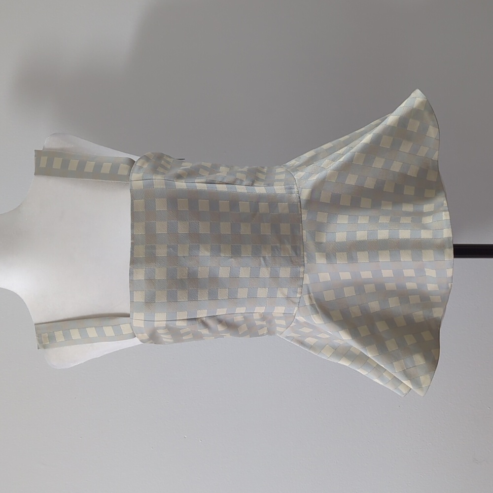 NWOT Stine Goya Sharon Sleeveless Checked Peplum Blouse